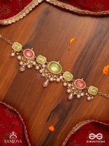 MRINALIKA - LOTUS PETAL - GRACEFUL ENAMELLED HANDCRAFTED KUNDAN NECKLACE WITH SOFT PASTEL GEMSTONES