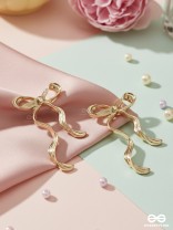 WISP KNOT- SOFT AND CURVY BOW INSPIRED EARRINGS
