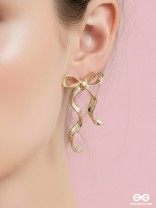 WISP KNOT- SOFT AND CURVY BOW INSPIRED EARRINGS