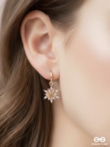 BLOSSOM GLIMMER - DELICATE FLORAL DANGLE EARRINGS