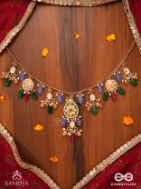 RANGKUSUMA - BLOOM OF COLORS- VIBRANT KUNDAN NECKLACE WITH BEADS, PEARLS AND ENAMELLING