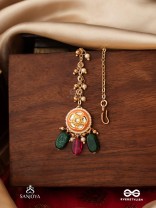 RANGKUSUMA - BLOOM OF COLORS- VIBRANT KUNDAN MAANGTIKA WITH BEADS, PEARLS AND ENAMELLING