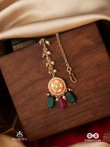 RANGKUSUMA - BLOOM OF COLORS- VIBRANT KUNDAN MAANGTIKA WITH BEADS, PEARLS AND ENAMELLING