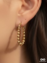 SUNBURST HOOPS – DELICATE DROP-SHAPED STAINLESS STEEL EARRINGS