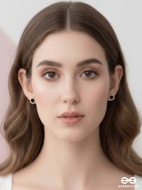 NOIR TIMEPIECE- TIMELESS BLACK AND GOLD STUDS