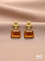 HONEY DROP- ELEGANT DROP EARRINGS WITH WARM AMBER GEMSTONES