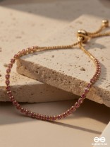 CHEERY LUSH - PINK GEM AND GOLD TENNIS BRACELET 