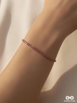 CHEERY LUSH - PINK GEM AND GOLD TENNIS BRACELET 