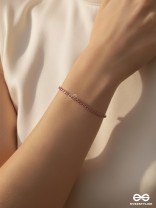 CHEERY LUSH - PINK GEM AND GOLD TENNIS BRACELET 