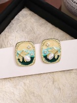 NATURE GLOW- ENAMEL DRENCHED FLORAL DROPS EARRINGS