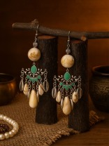DESERT DREAM  –  OXIDISED BOHEMIAN DANGLERS