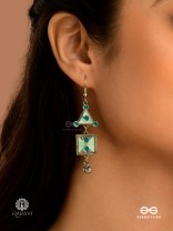 GYPSY MUSE- ENAMELLED OXIDISED EARRINGS