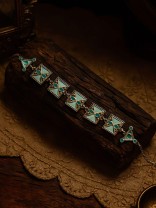 TRIBAL GLAM - ENAMELLED VINTAGE STYLE CHOKER