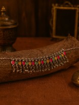 BOLLY BEAT - OXIDISED NECKLACE WITH NEON ENAMEL CHARMS
