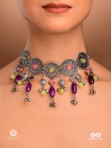 MIDNIGHT MUSE - OXIDISED COLOURED BEAD CHOKER