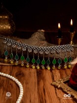 FOLK FUSION - FESTIVE ENAMELLED OXIDISED NECKLACE