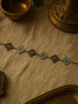 POP GEMS- GEOMETRIC ENAMELLED OXIDISED CHOKER