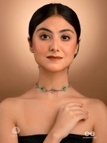 TRIBAL SPARK - MULTICOLOR ENAMELLED OXIDISED CHOKER