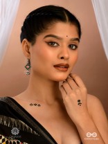 KITE POP - GEOMETRIC OXIDISED EARRING