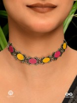 POP FUSION – BRIGHT ENAMELLED OXIDISED CHOKER