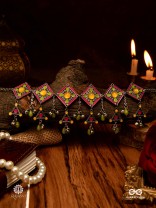 CITRUS BLOOM - ENAMELLED OXIDISED CHOKER