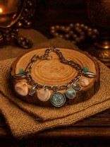 COASTAL WHIM - BOHO OXIDISED CHARM BRACELET