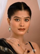 BLOSSOM WHIRL - OXIDISED FLORAL EARRING