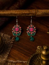 BLOOM BURST – RED ENAMEL FLOWER EARRING