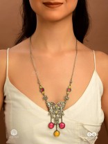 WINGED BLOOM - VIBRANT ENAMEL BUTTERFLY NECKLACE