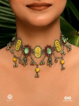 CITRUS DAWN - VIBRANT ENAMEL NECKLACE