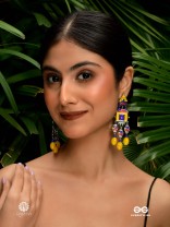 RANG MANTRA - GEOMETRIC OXIDISED EARRING