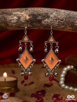 TANGERINE TINKLE – OXIDISED ENAMELLED EARRINGs