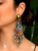 TARANGINI – COLOURFUL ENAMELLED EARRING