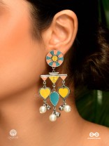 CARNIVAL BLOOM – OXIDISED HEART EARRING