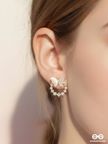 WINGED WHIMSY – DELICATE BUTTERFLY HOOPS WITH SHIMMERING PEARLS