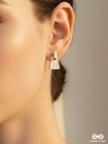LUMINA ARC – CHIC WHITE ENAMEL DROP EARRINGS