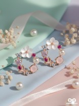 BUBBLE BLOOM – CUTE PINK CHARM EARRINGS