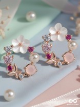 BUBBLE BLOOM – CUTE PINK CHARM EARRINGS