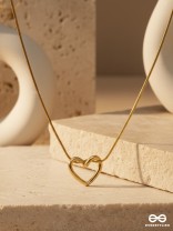 OPEN PROMISE – MODERN HEART PENDANT NECKLACE
