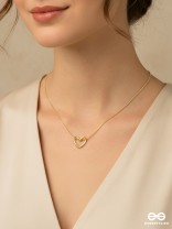 OPEN PROMISE – MODERN HEART PENDANT NECKLACE