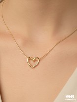 OPEN PROMISE – MODERN HEART PENDANT NECKLACE