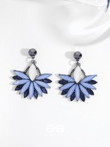 Flower Power Scintillating Blue Earrings