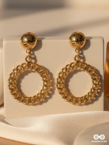 Glistening Golden Ringlet Earrings