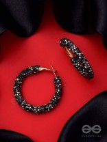 THE PARTY POPPERS ILLUMINATING STATEMENT HOOPS - Black