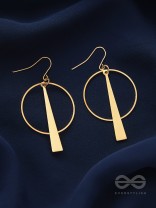 The Glittering Golden Geometric  Statement Earrings