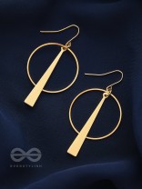 The Glittering Golden Geometric  Statement Earrings