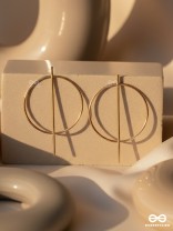 An Elegant Delight Golden Geometric Earrings