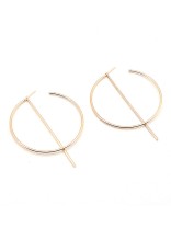 Simply Elegant Golden Geometric Earrings