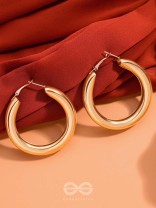 A Fashionista’s Dream - Glittering gold loops