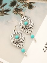A Touch of Turquoise - Oxidised Boho Earrings